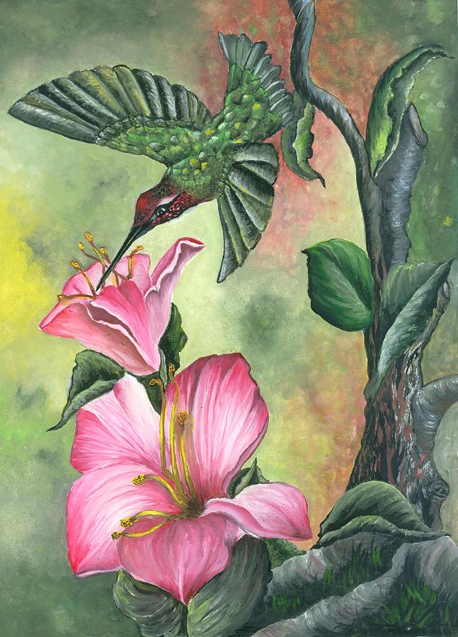 Hummingbird Painting by Tara Krishna