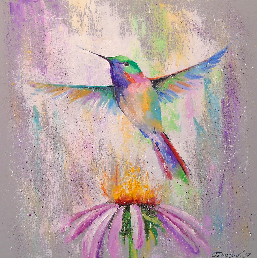 painting hummings birds