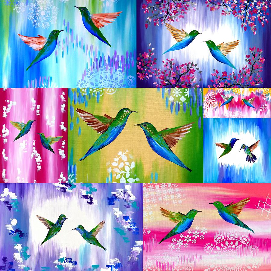 Hummingbirds Painting