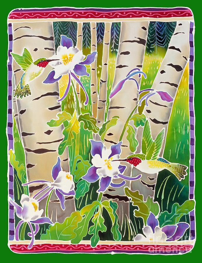 Rocky Mountain National Park Painting - Hummingbirds in the Aspen by Harriet Peck Taylor