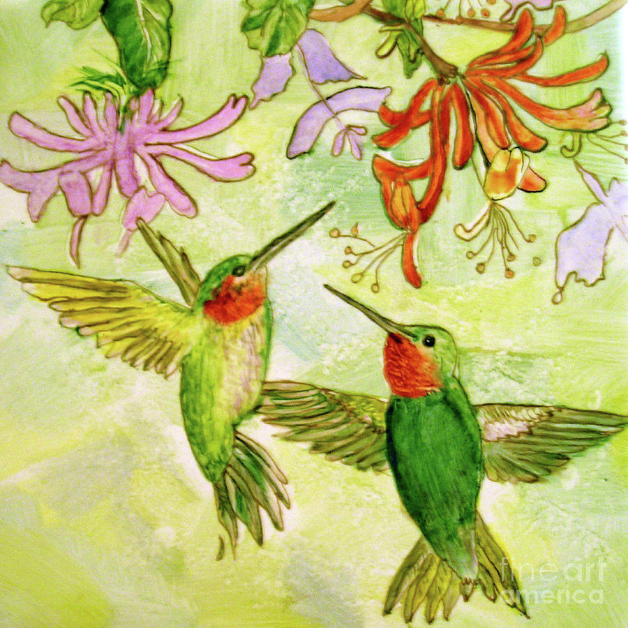 Hummingbirds The Messengers Painting by Valerie Cuan - Fine Art America