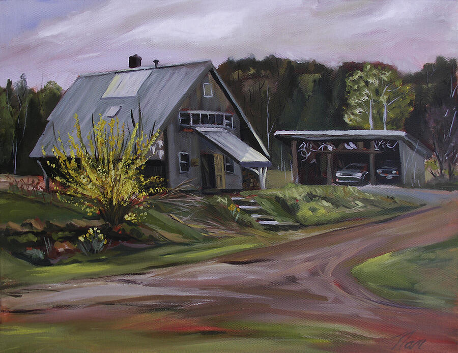 Humpals Barn Painting by Nancy Griswold