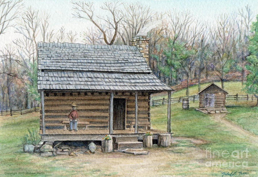 Spring Painting - Humpback Cabin by Michael  Martin