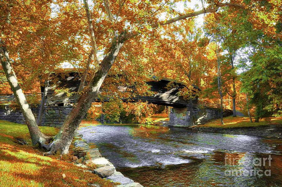 Humpback Covered Bridge In Autumn Photograph by Mel Steinhauer