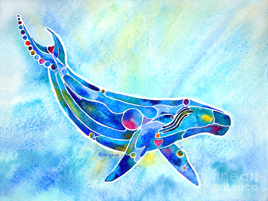 Humpback Whale Blues Painting by Jo Lynch