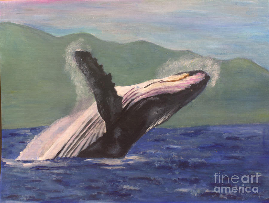 Humpback Whale Painting by Donna Walsh