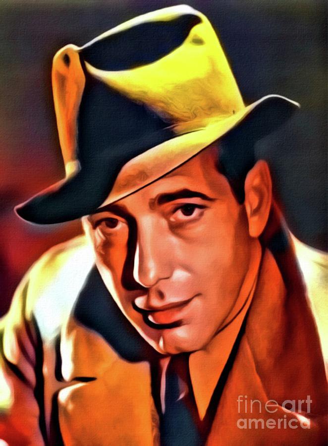 Humphrey Bogart, Vintage Hollywood Legend. Digital Art By Mb Digital Art