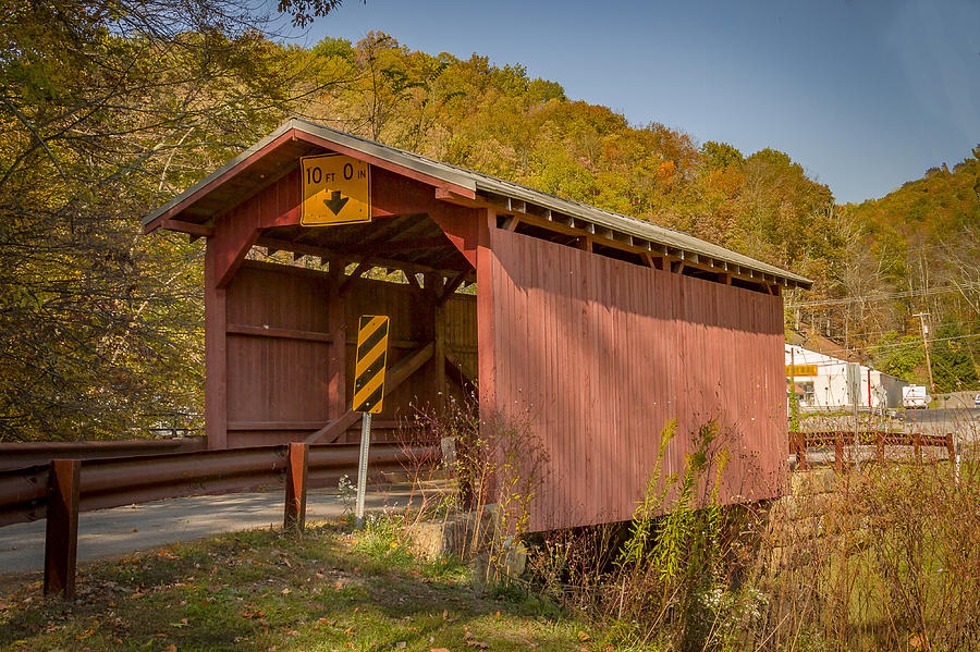 Hundred or Fish Creek Covered Bridge Photograph by Jack R Perry