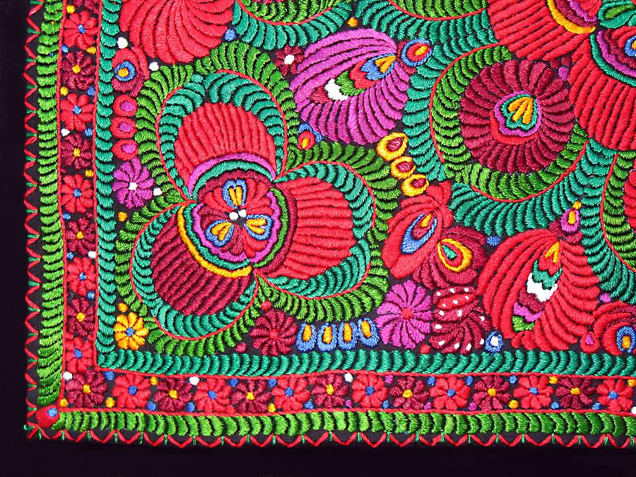 Hungarian Magyar Matyo Folk Embroidery  Photograph by Andrea Lazar