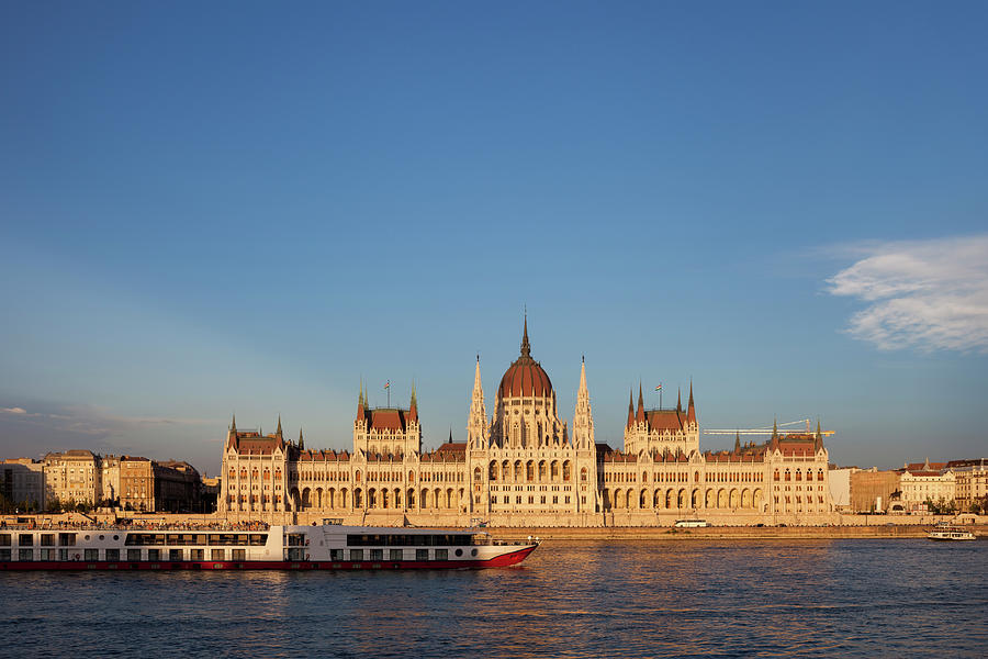 Hungarian Parliament Building at Sunset in Budapest Photograph by Artur Bogacki