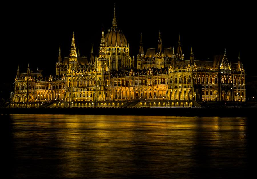 Architecture Digital Art - Hungarian Parliament Building by Super Lovely