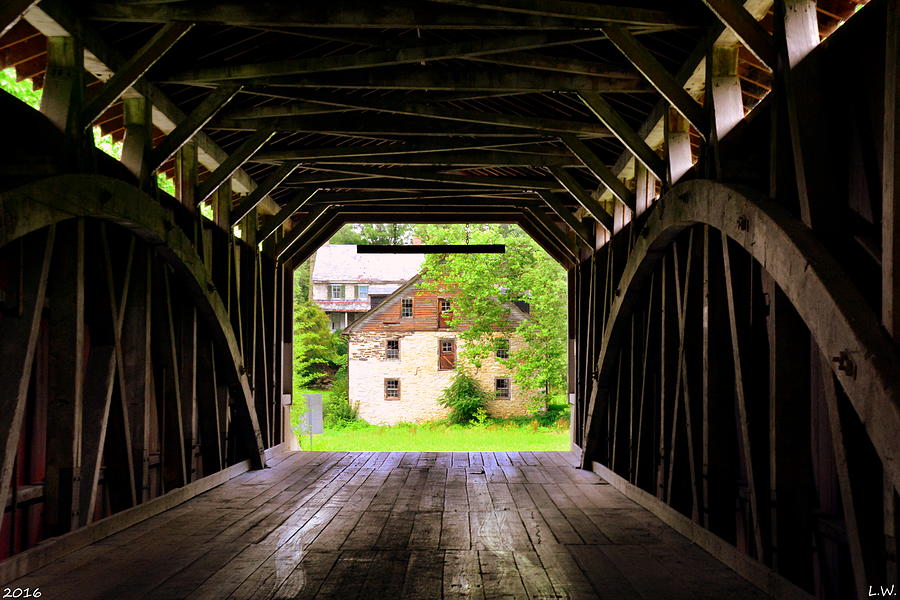 Hunseckers Mill Covered Bridge Photograph by Lisa Wooten