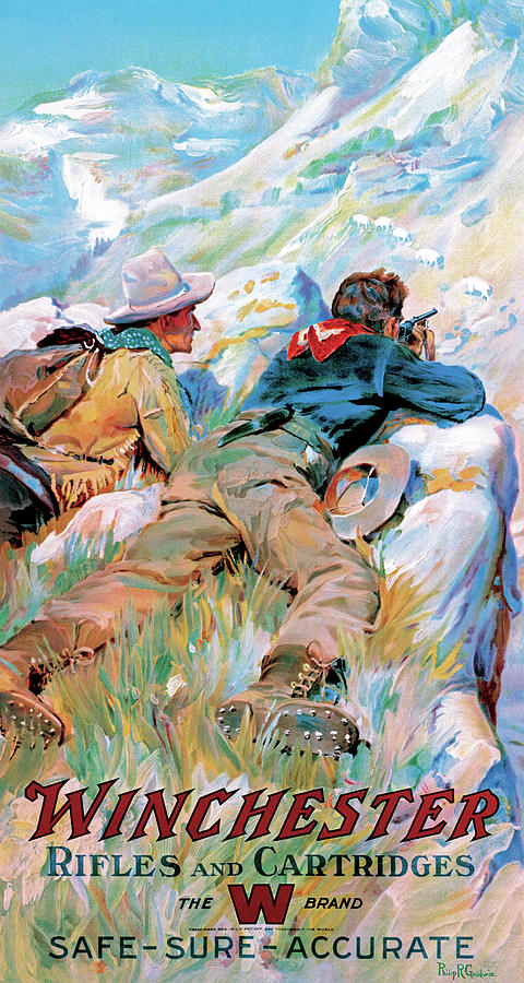 Hunters And Mountain Goats Painting by Philip R Goodwin