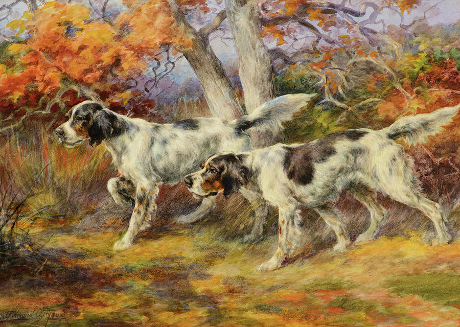 Hunting Dogs Painting by Edmund Henry Osthaus