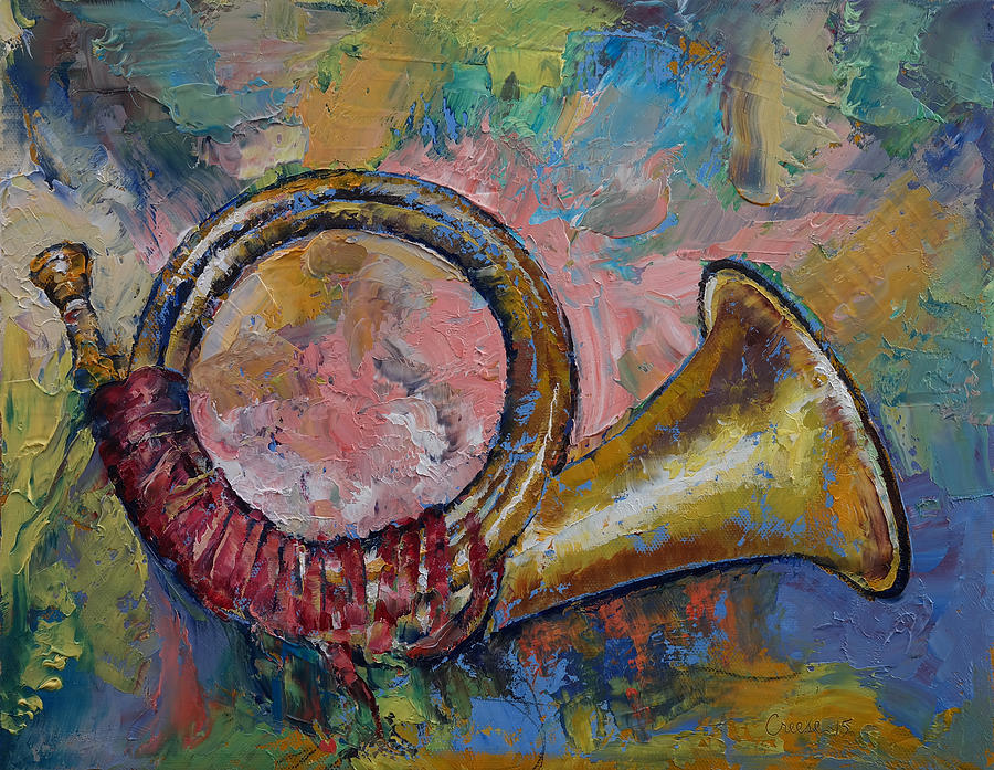 Hunting Horn Painting by Michael Creese