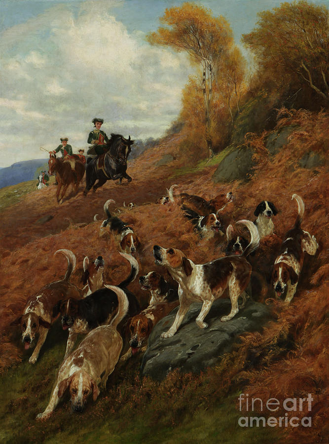 Dog Painting - Hunting in Olden Times by MotionAge Designs