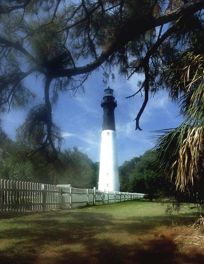 Lighthouse Photograph - Hunting Island Lighthouse Sc by Skip Willits