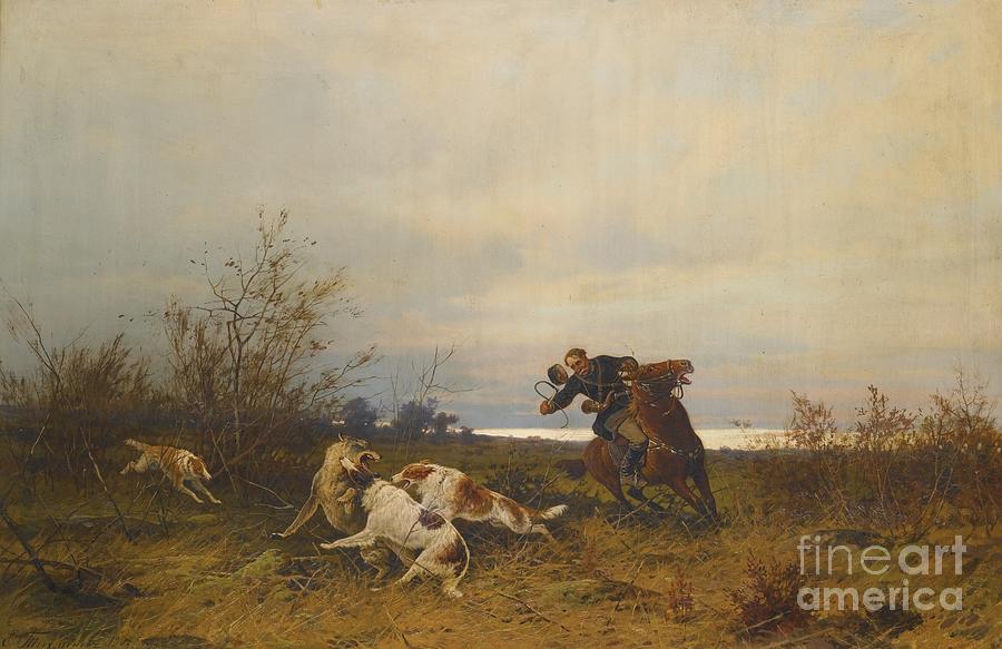 Hunting Scene Painting by Celestial Images
