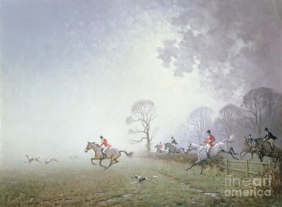 Hunting Scene Painting by Ninetta Butterworth