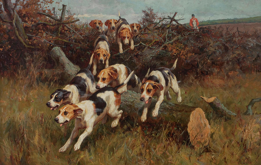 Hunting scenes Painting by lfred Duke