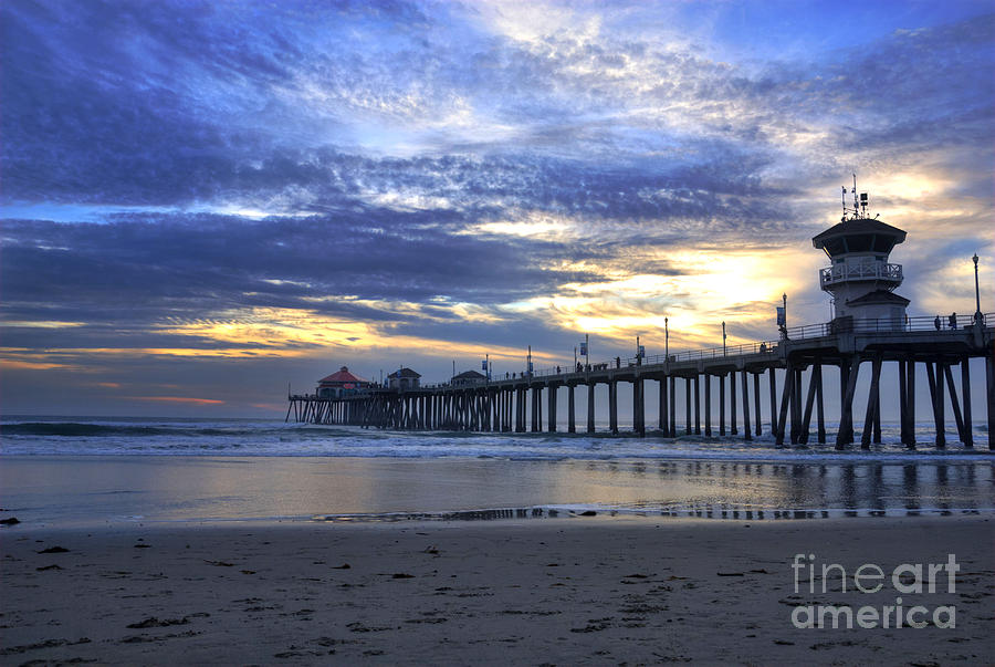 Huntington Beach at Twilight Photograph by K D Graves - Fine Art America