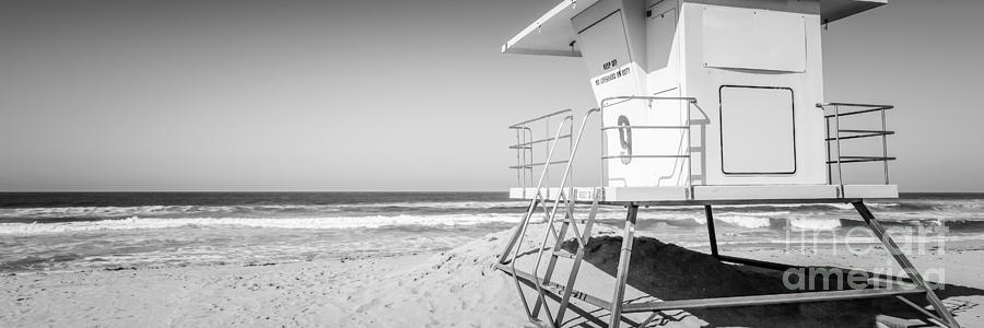 Huntington Beach Lifeguard Tower Panorama Photo Photograph by Paul Velgos