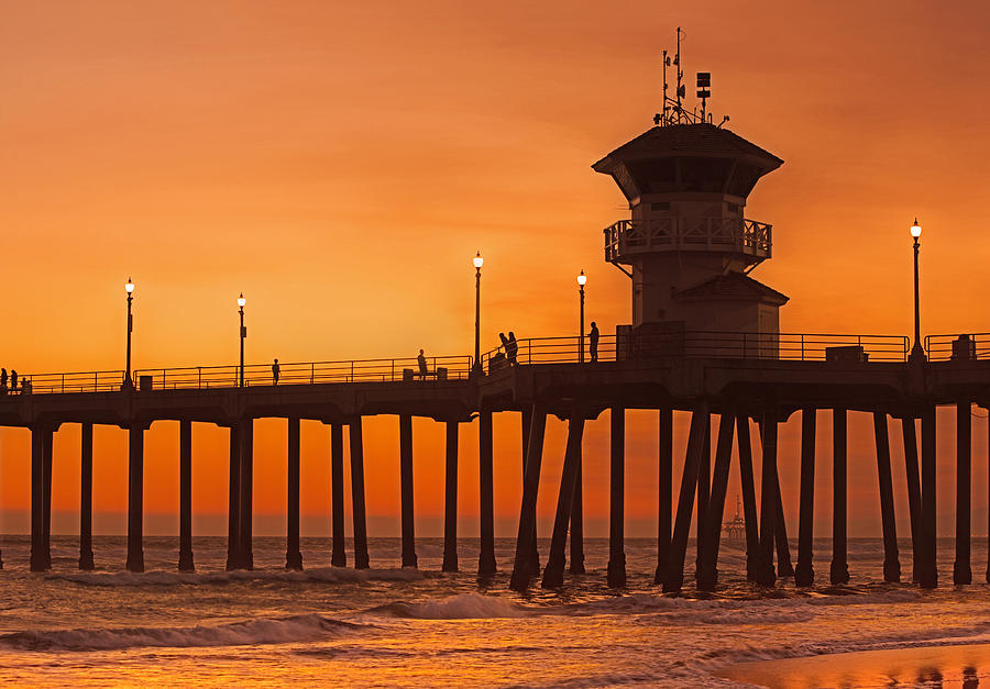 Huntington Beach Pier, California  Photograph by Don Spenner