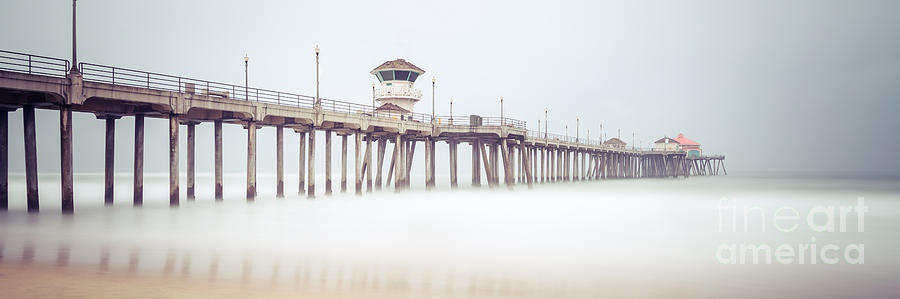 Huntington Beach Photograph - Huntington Beach Pier Panorama Photo by Paul Velgos