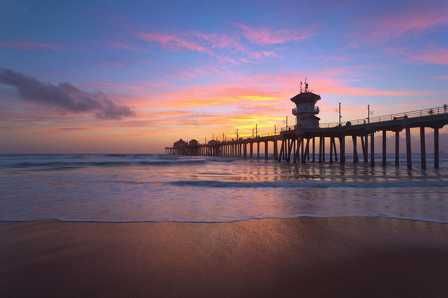 Huntington Beach Sunset Photograph by Brian Knott Photography - Fine ...