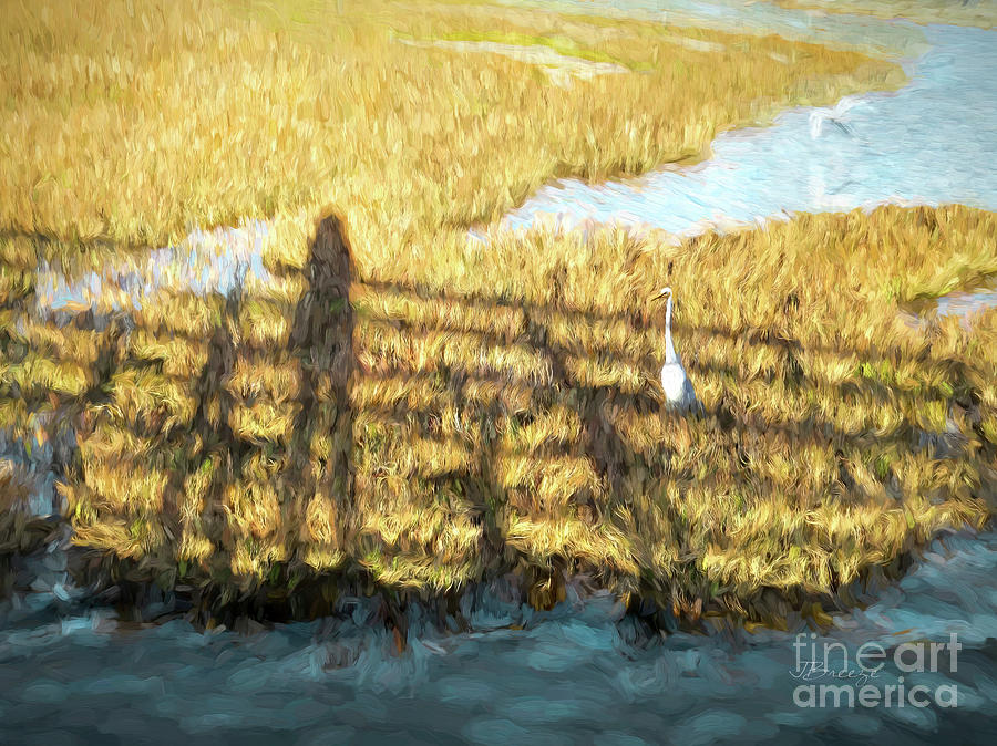 Huntington Beach Wetlands Digital Art by Jennie Breeze