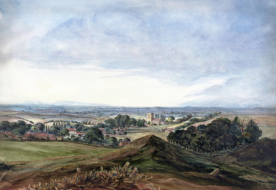  Hunworth Church Painting by Attributed to James Bulwer