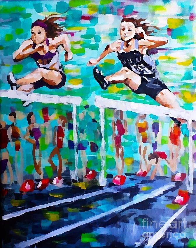 Hurdles Painting by Lisa Owen