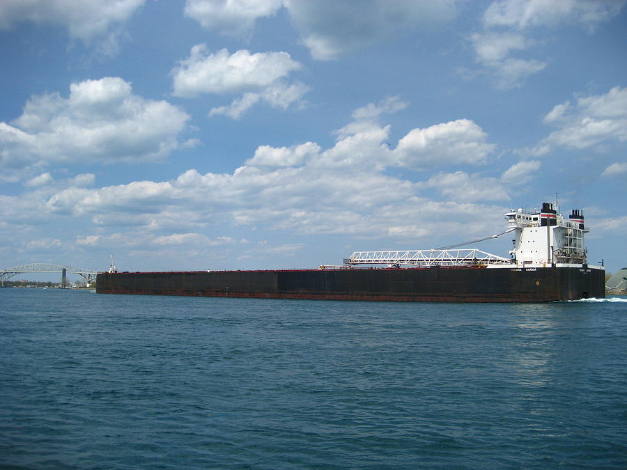 Huron Freighter Photograph by Sheryl Burns
