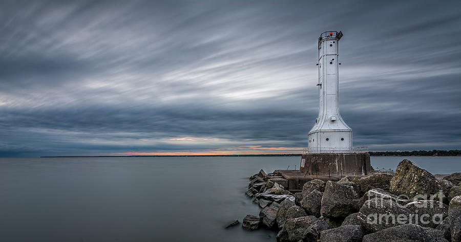 Lighthouse Photograph - Huron Harbor Lighthouse by James Dean
