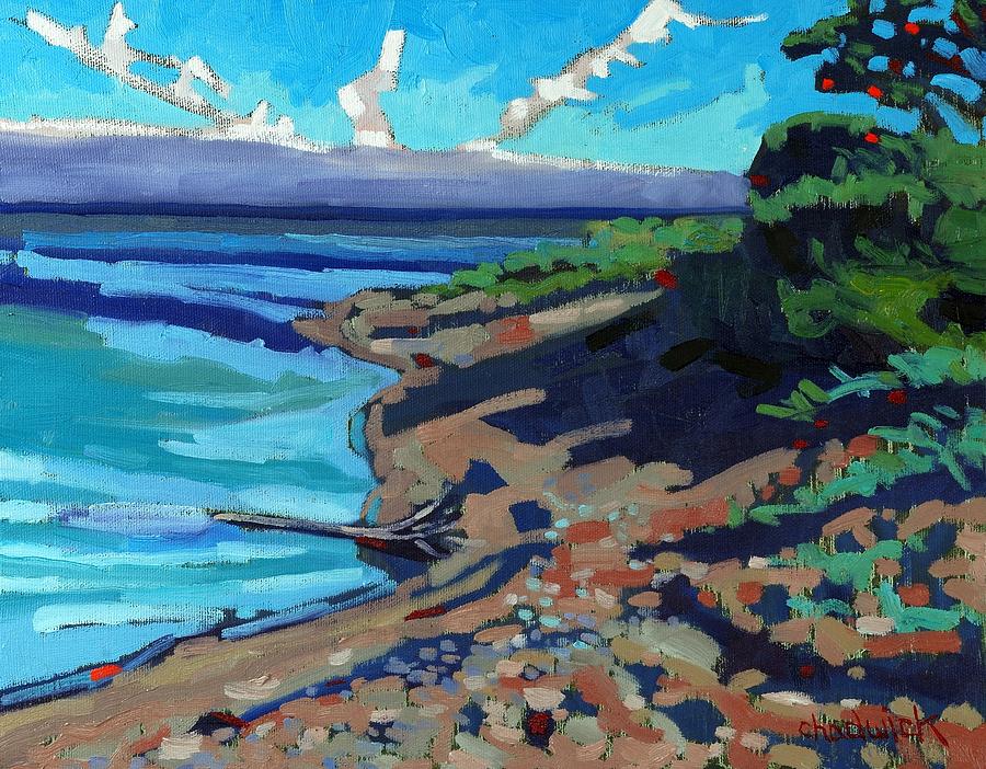 Beach Painting - Huron Shore Shadows by Phil Chadwick Beach Painting - Huron Shore Shadows by Phil Chadwick