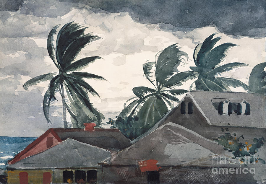 Hurricane, Bahamas, 1898 Painting by Winslow Homer