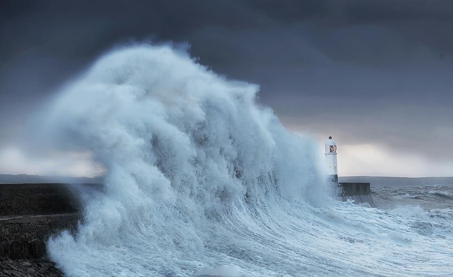 Hurricane Brian hits Porthcawl Photograph by Leighton Collins - Fine ...
