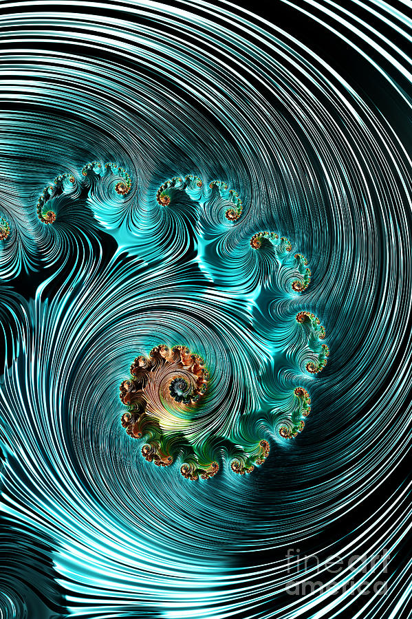 Abstract Digital Art - Hurricane by Steve Purnell