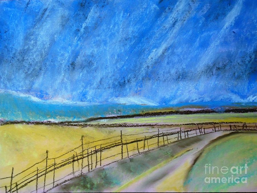 Hurrying Home Pastel by Angela Cartner