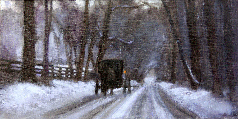 Hurrying Home Painting by David Zimmerman