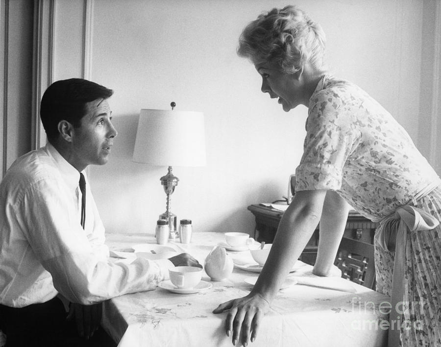 Husband And Wife Arguing, C.1950-60s Photograph by Coleman/ClassicStock