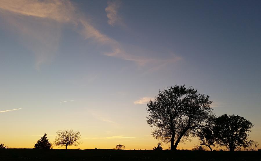 Husker Sunset Silhouette Photograph by Caryl J Bohn