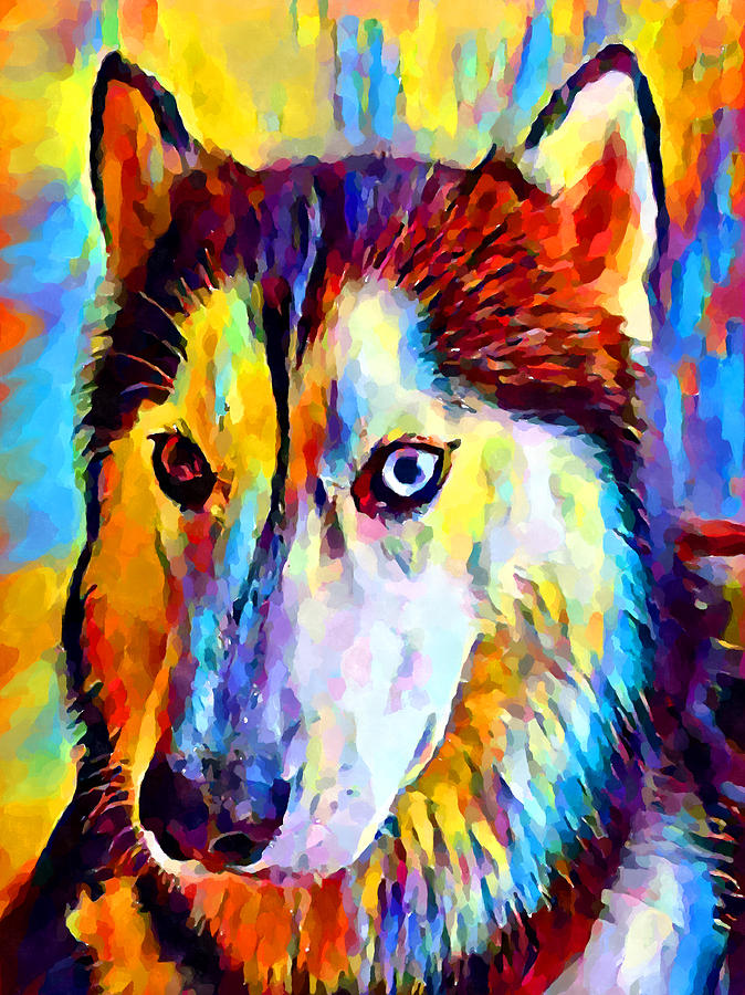Husky 2 Painting by Chris Butler