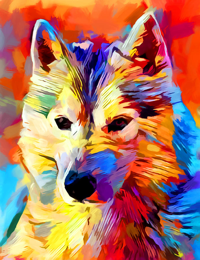 Husky 4 Painting by Chris Butler
