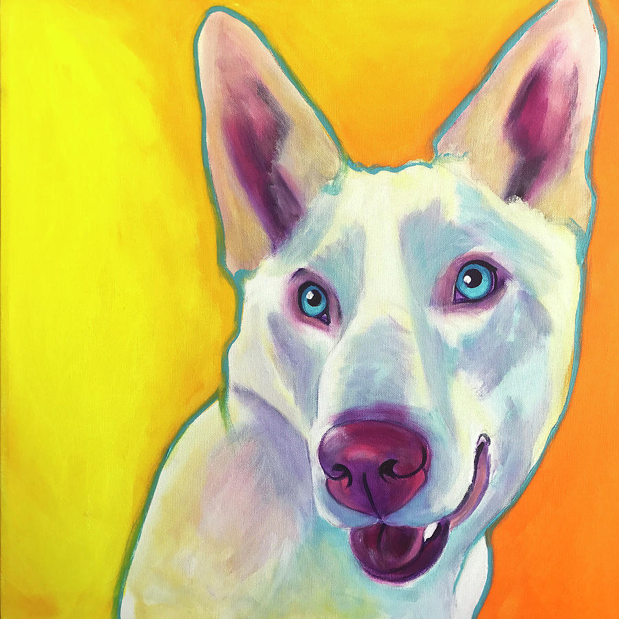 Dog Painting - Husky - Charlie by Dawg Painter