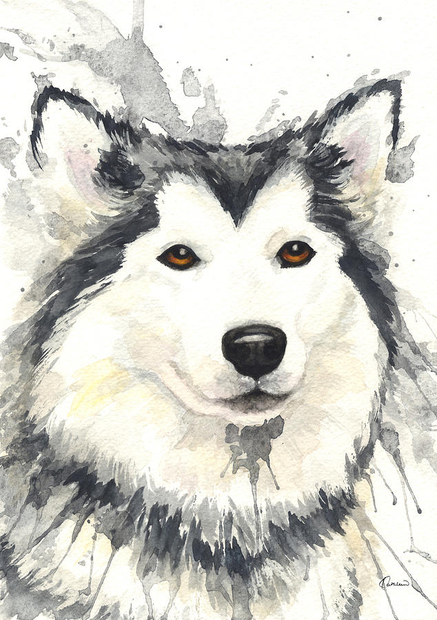 Husky Painting by Kathleen Wong - Fine Art America