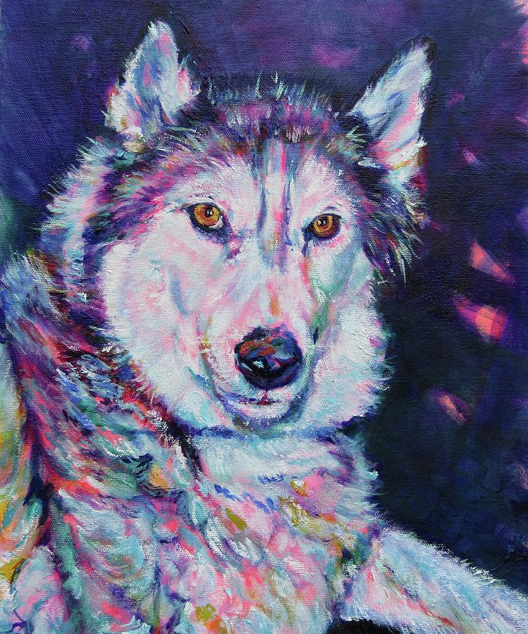 Husky Painting - Huskys Are The Best by Karin McCombe Jones
