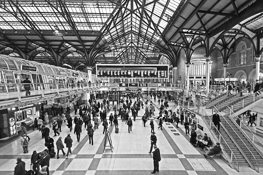 Hustle and Bustle at Liverpool Street Station Photograph by Gill Billington