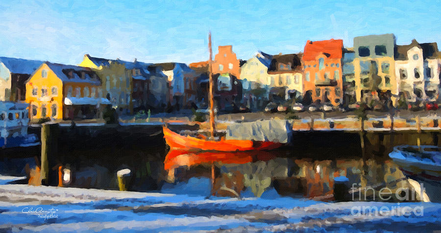Husum, Germany Painting by Chris Armytage