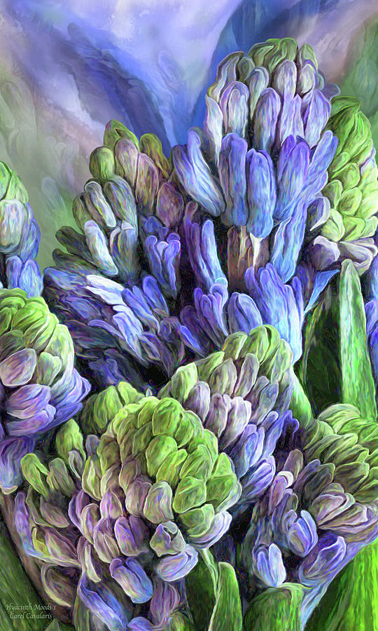Hyacinth Moods 1 Mixed Media by Carol Cavalaris